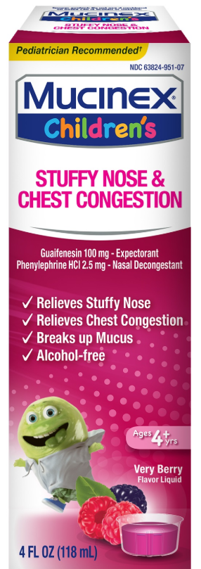 MUCINEX CHILDRENS Stuffy Nose  Chest Congestion  Very Berry